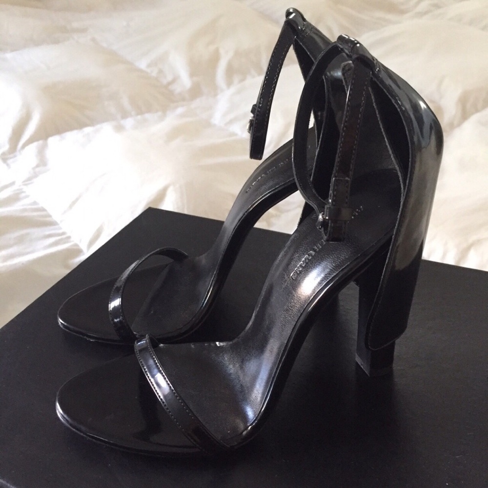 SOLD Black ALEXANDER WANG Fabiana Cape Heels 37.5